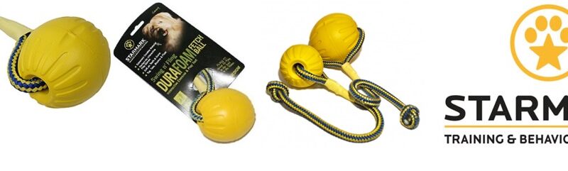 Starmark Fantastic Foam Ball pelota con cuerda para perros