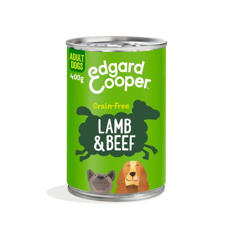 Lata Edgar & Cooper Con Cordero Y Ternera 400G