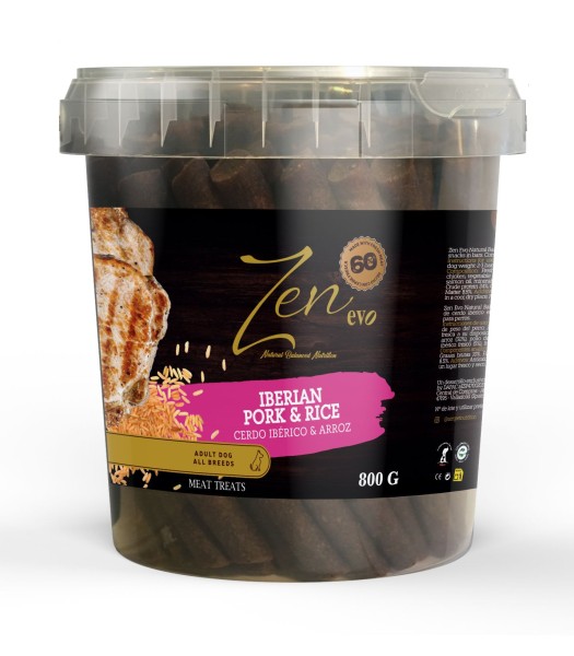 Zen Natural Balanced Nutrition cerdo y arroz 800 g Evo barritas
