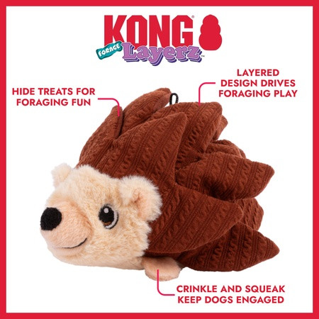 KONG Layerz Erizo talla M, juguete de olfato para perro